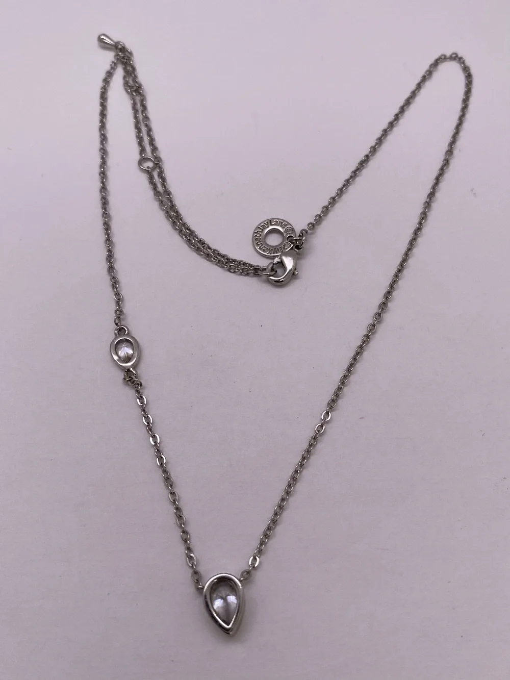 KJL Kenneth Jay Lane Teardrop Crystal Station Necklace